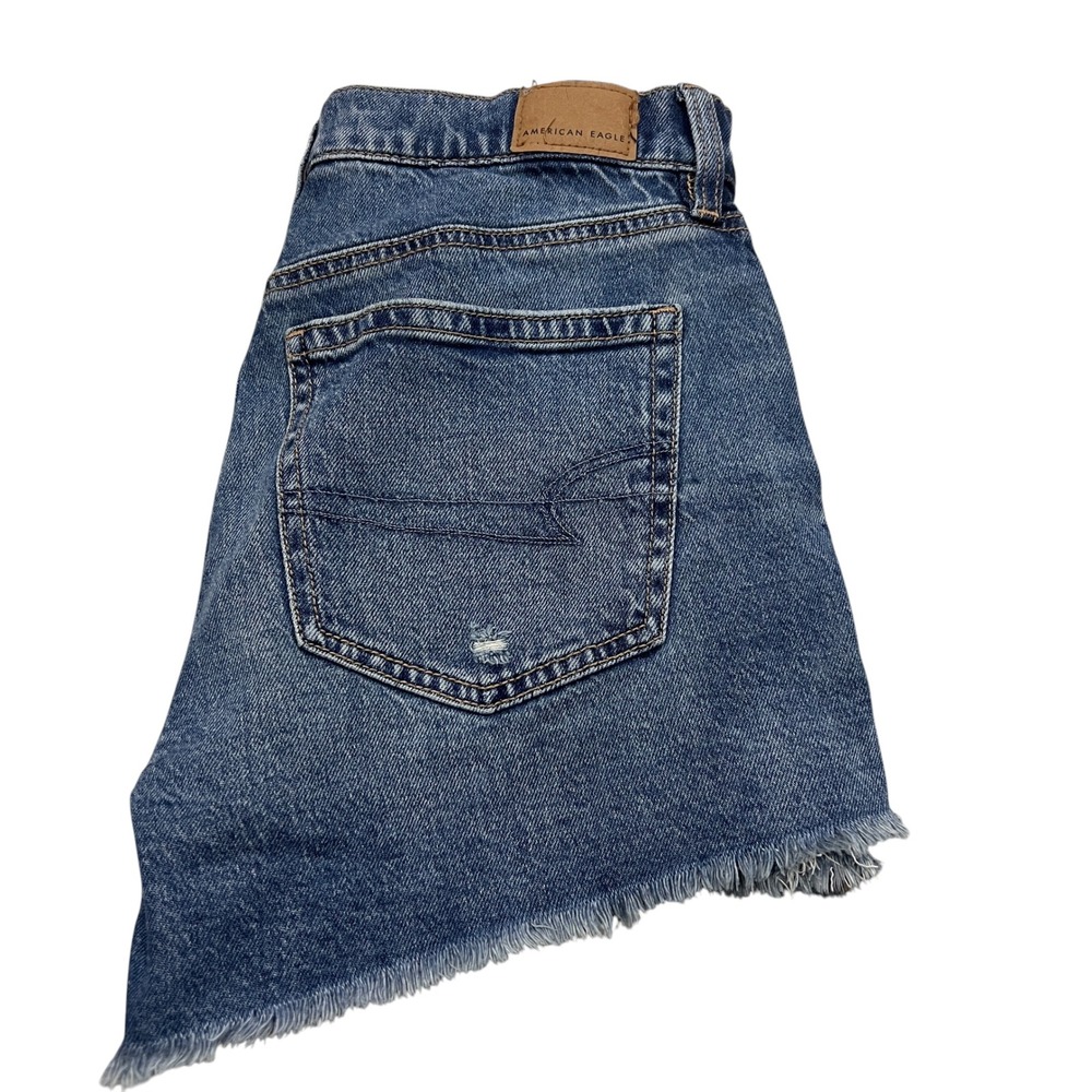 American Eagle AE Denim‎ Shorts Stretch Low-rise Ex-Boyfriend Distressed Size 0